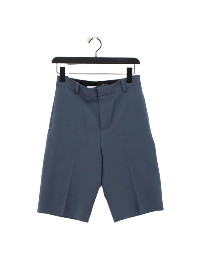 Zara Women's Shorts XS Blue Polyester with Viscose