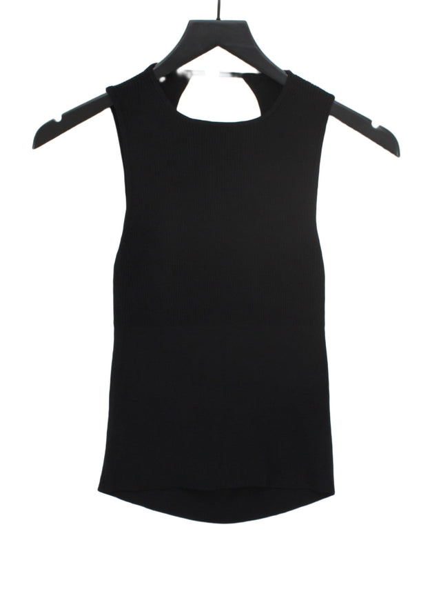 Zara Women's T-Shirt L Black Nylon with Viscose