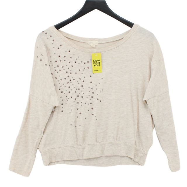 Silence + Noise Women's Jumper S Cream Cotton with Acrylic