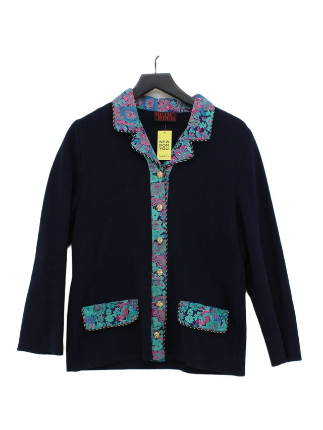 Austin Reed Women's Cardigan UK 12 Blue 100% Other