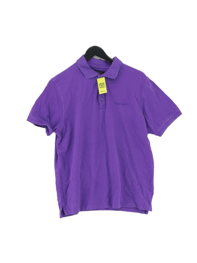 Pierre Cardin Men's Polo L Purple 100% Cotton