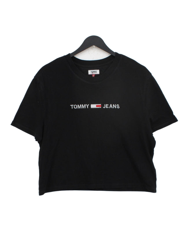 Tommy Jeans Women's Top L Black 100% Cotton