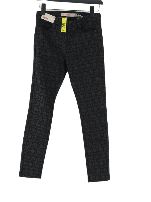 Next Women's Jeans UK 8 Black Cotton with Elastane, Polyester