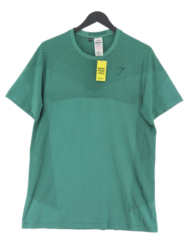 Gymshark Men's T-Shirt L Green Nylon with Polyester