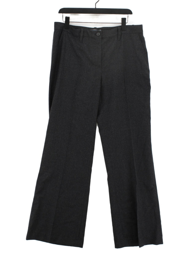 Zara Women's Suit Trousers XL Grey Wool with Elastane