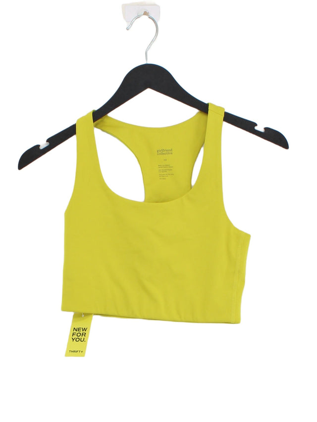 Girlfriend Collective Women's T-Shirt XS Yellow Polyester with Elastane