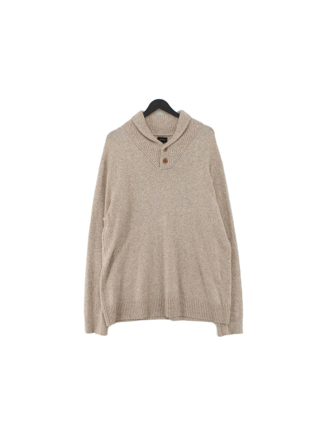 J. Crew Men's Jumper XXL Tan Wool with Polyamide