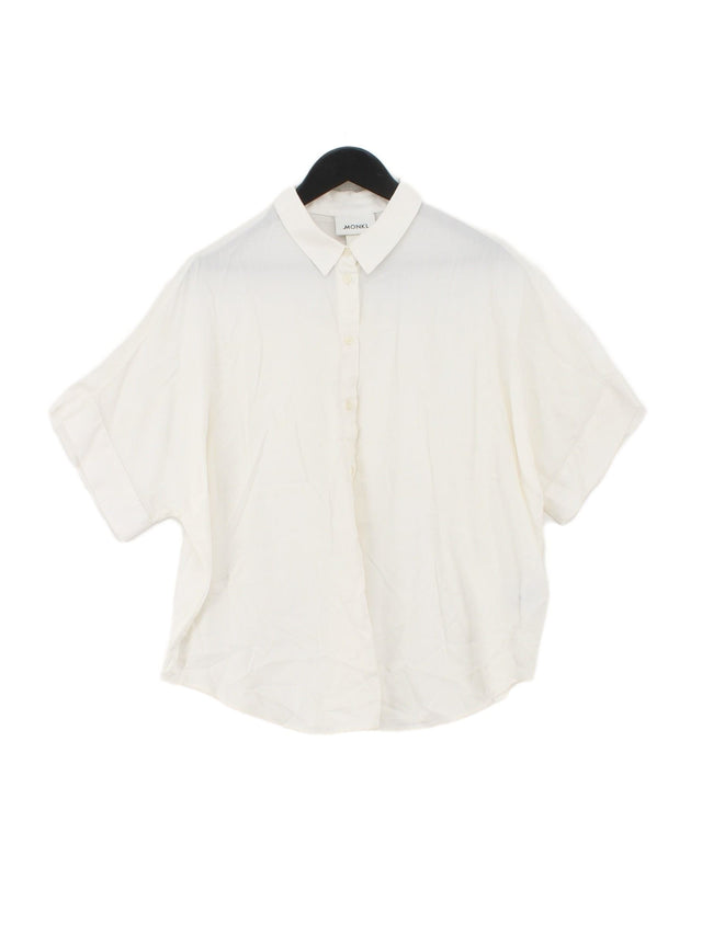 Monki Women's Shirt L White 100% Viscose