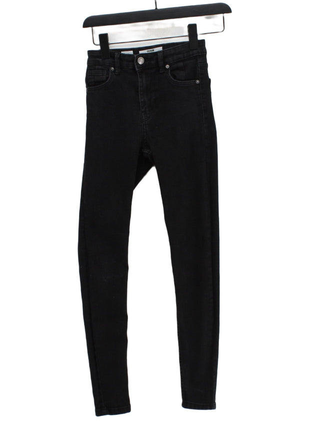 Bershka Women's Jeans UK 6 Black Cotton with Polyester