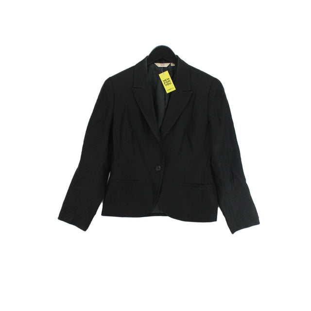 Next Women's Blazer UK 10 Black Polyester with Other, Viscose