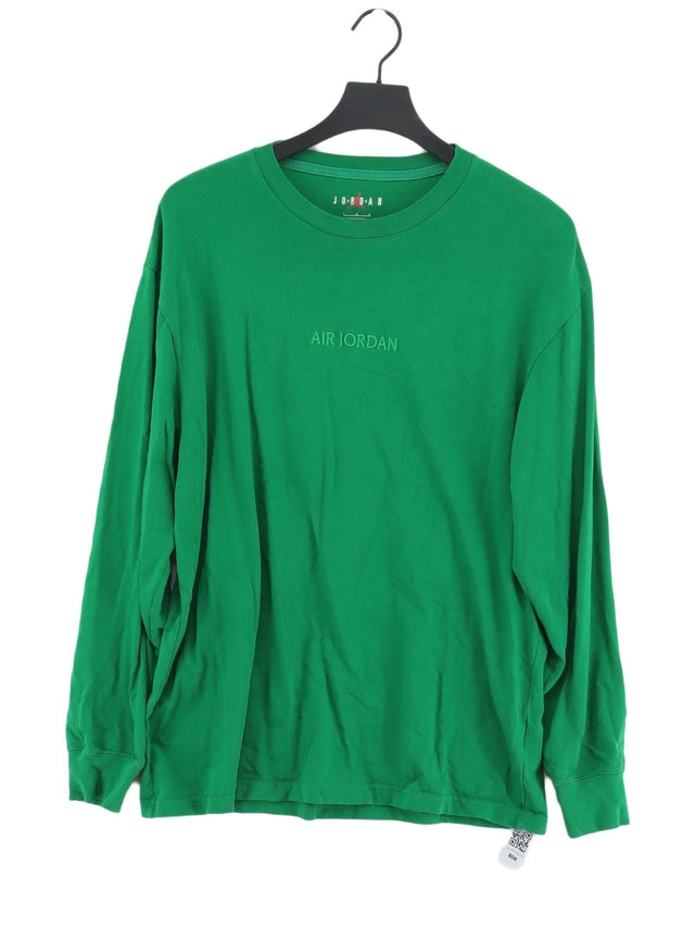 Jordan Men's T-Shirt L Green 100% Cotton