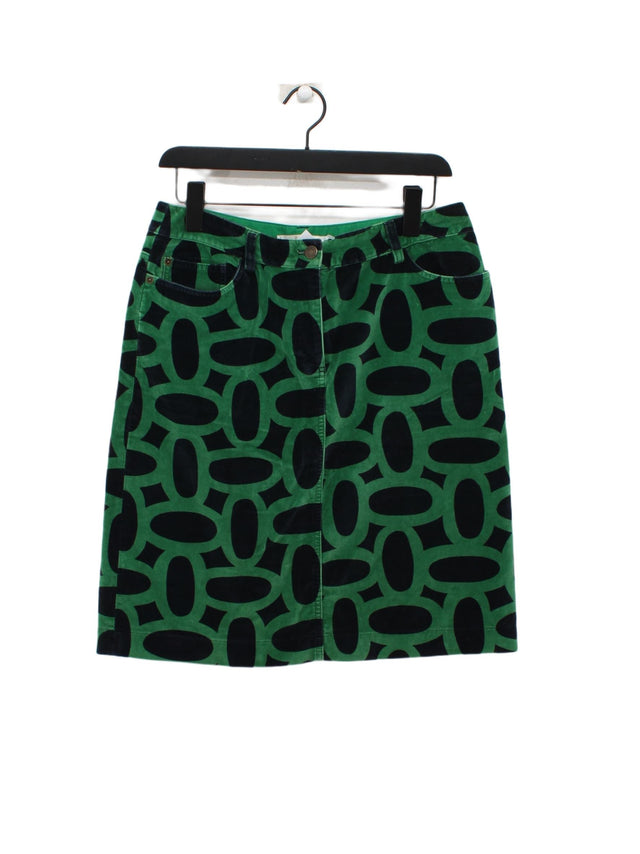 Boden Women's Midi Skirt UK 12 Green 100% Cotton