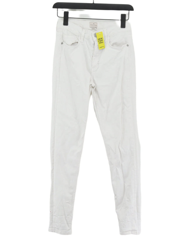 French Connection Women's Jeans UK 12 White Cotton with Polyester