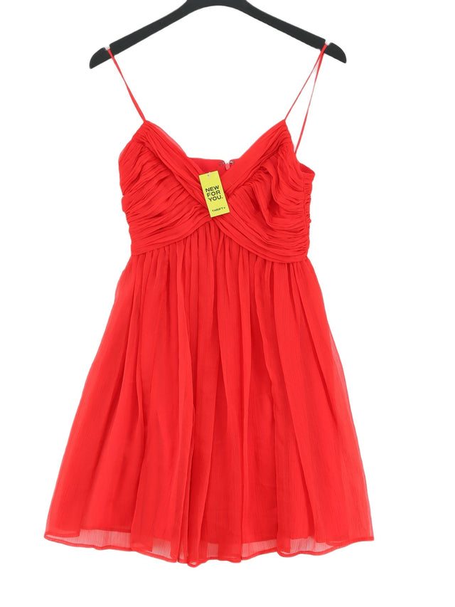 Mango Women's Midi Dress S Red 100% Polyester