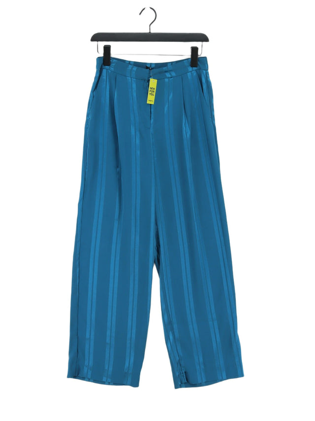 Monki Women's Suit Trousers UK 8 Blue 100% Polyester