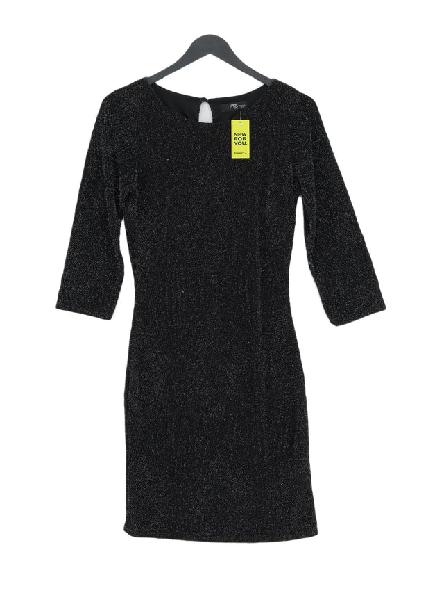 Jane Norman Women's Midi Dress UK 14 Black Nylon with Elastane, Other, Polyester