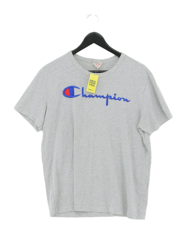 Champion Women's T-Shirt M Grey Cotton with Polyester