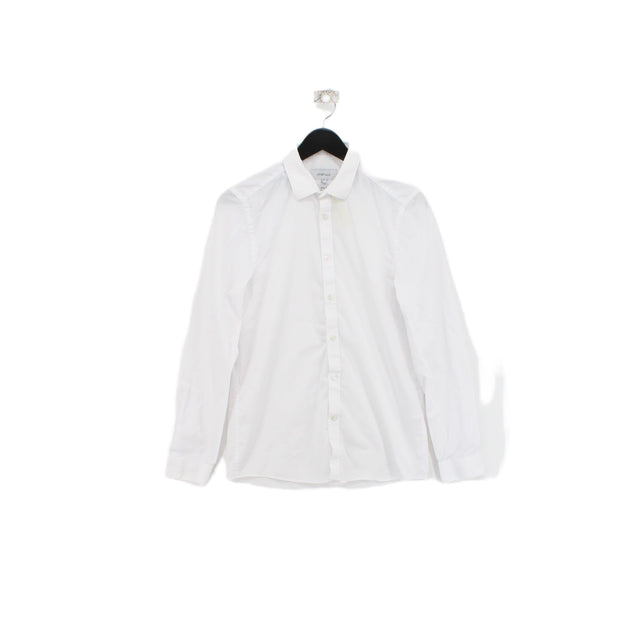 Limehaus Men's Shirt Collar: 15 in White Cotton with Polyester