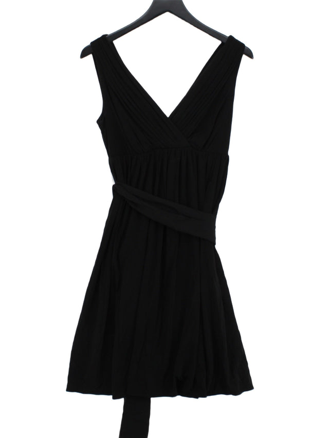 Coast Women's Midi Dress UK 10 Black Other with Elastane, Polyamide