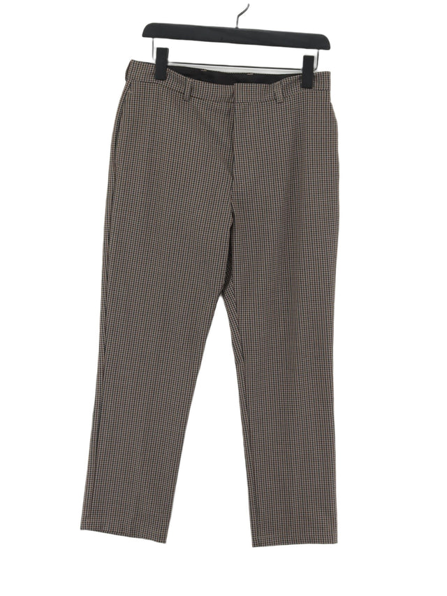 Loom Men's Suit Trousers W 30 in; L 32 in Brown Polyester with Cotton
