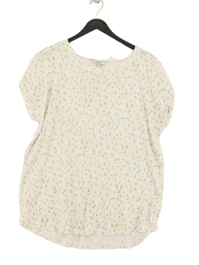 Next Women's T-Shirt UK 18 White Lyocell Modal with Cotton