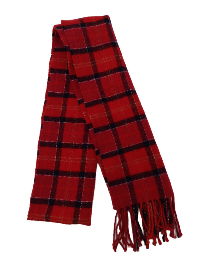 Barbour Men's Scarf Red 100% Wool