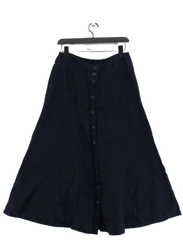 Monsoon Women's Maxi Skirt UK 12 Blue 100% Linen