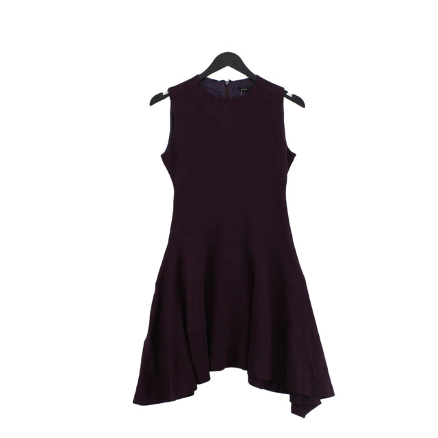Joseph Women's Midi Dress UK 8 Purple Wool with Elastane, Polyamide