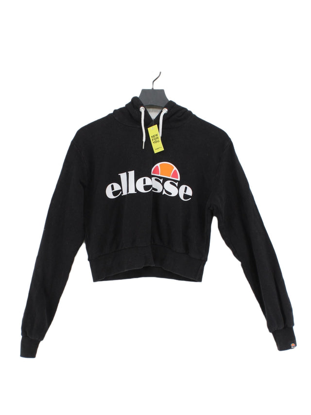 Ellesse Women's Hoodie UK 10 Black Cotton with Polyester