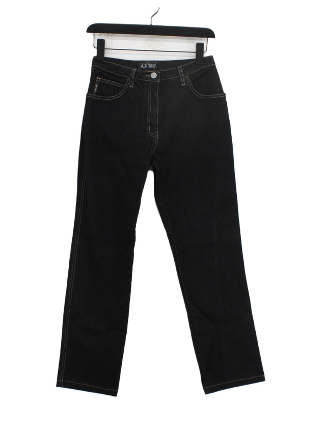 Armani Jeans Women's Jeans W 28 in Black Cotton with Elastane, Polyamide