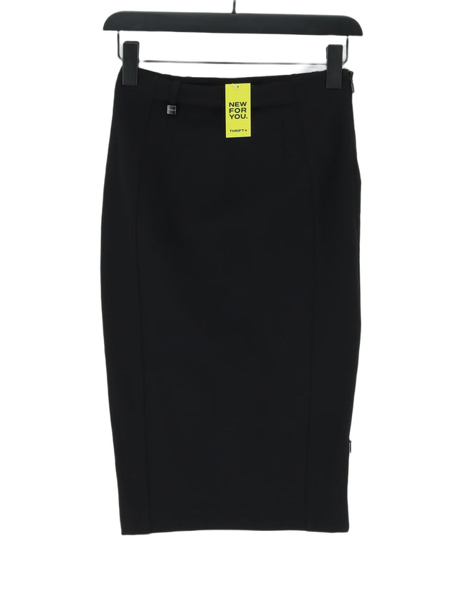 Pinko Women's Midi Skirt UK 8 Black Viscose with Elastane, Polyamide