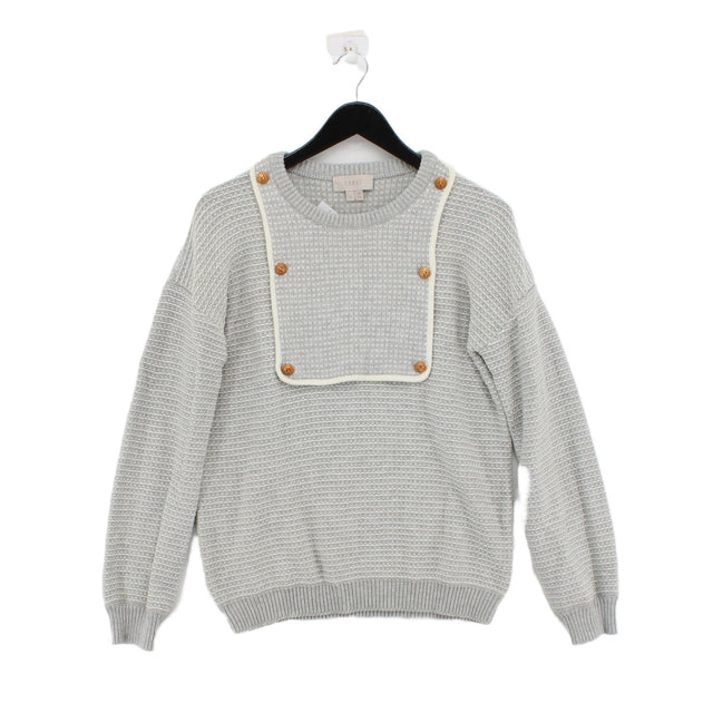 Coast Women's Jumper M Grey Cotton with Acrylic