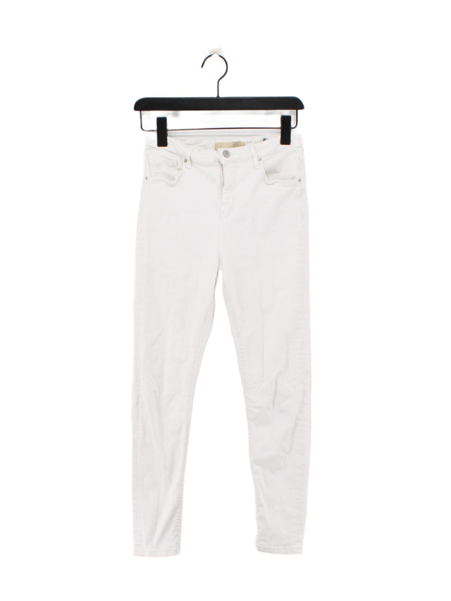 Topshop Women's Jeans W 30 in White Cotton with Elastane, Polyester