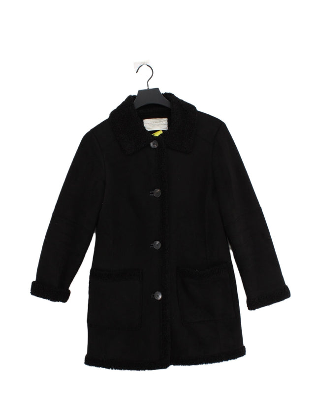 Zara Women's Coat M Black 100% Polyester