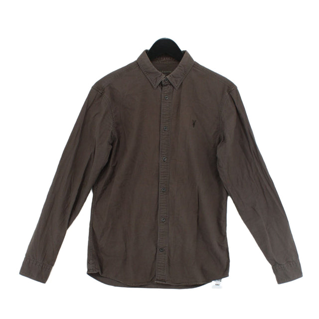AllSaints Men's Shirt XS Brown 100% Cotton