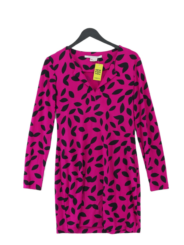 Diane Von Furstenberg Women's Midi Dress UK 4 Purple 100% Silk