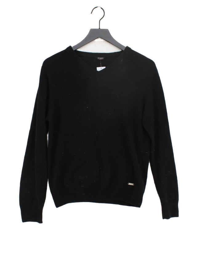 Guess Men's Jumper Chest: 34 in Black Wool with Polyamide