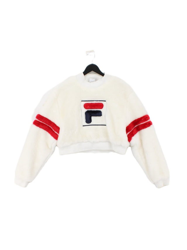 Fila Women's Jumper L White Acrylic with Cotton, Polyester