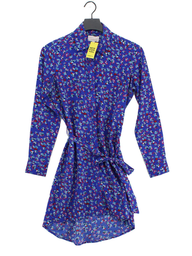 Dancing Leopard Women's Midi Dress S Blue 100% Polyester