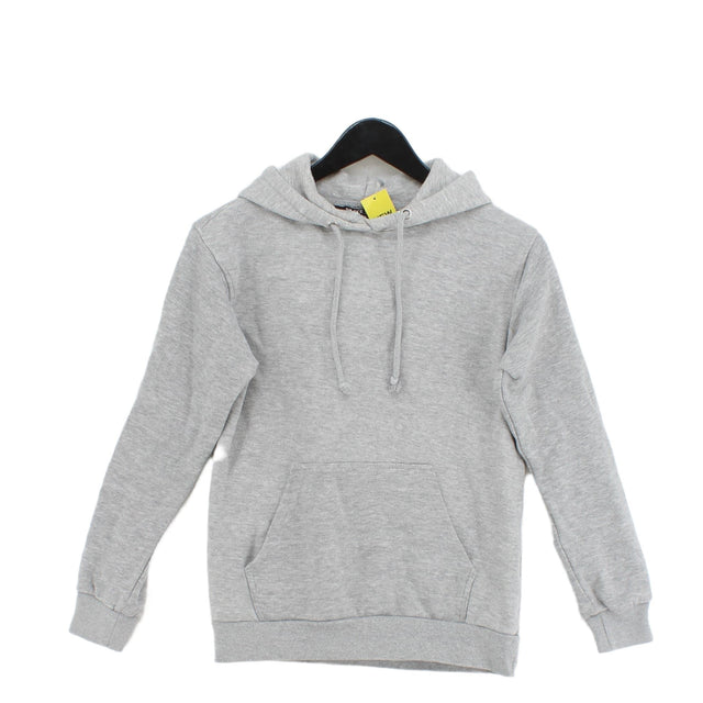 Brave Soul Men's Hoodie XS Grey Polyester with Cotton