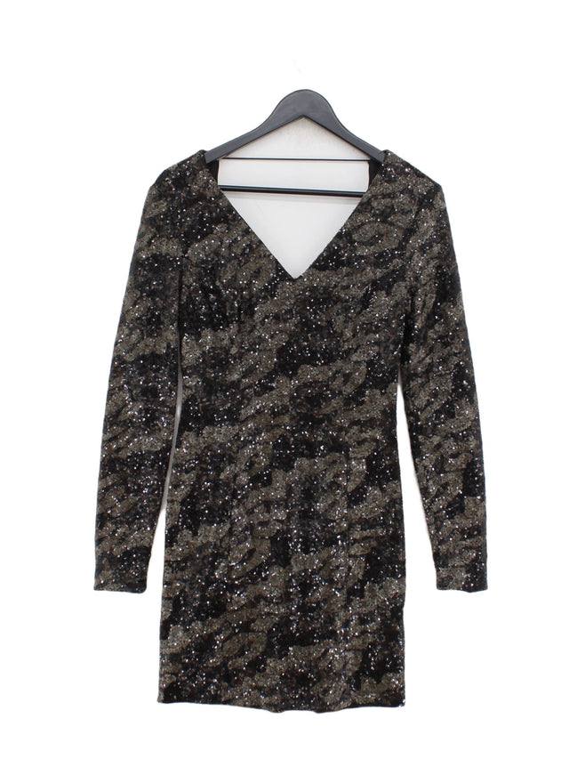 Guess Women's Midi Dress UK 4 Black 100% Polyester