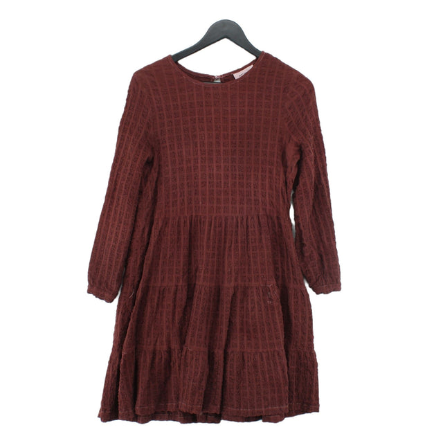 Monki Women's Midi Dress S Brown Cotton with Elastane