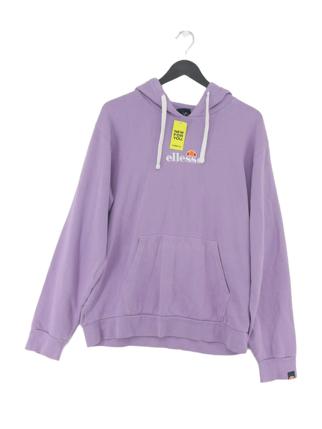 Ellesse Women's Hoodie UK 14 Purple 100% Cotton