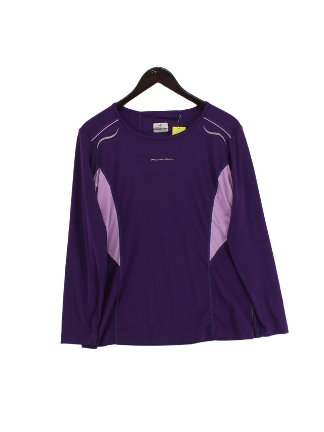 Ronhill Women's T-Shirt UK 14 Purple 100% Polyester
