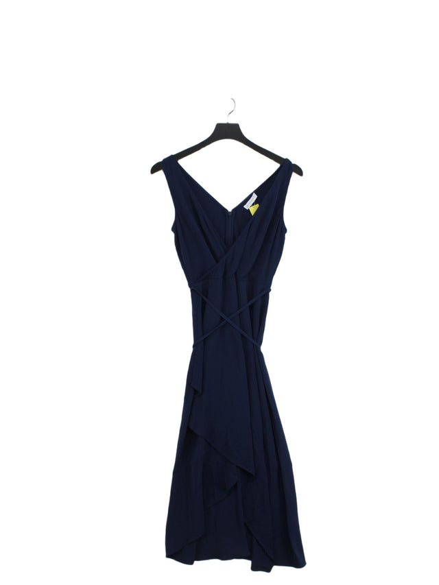 Warehouse Women's Midi Dress UK 8 Blue 100% Polyester