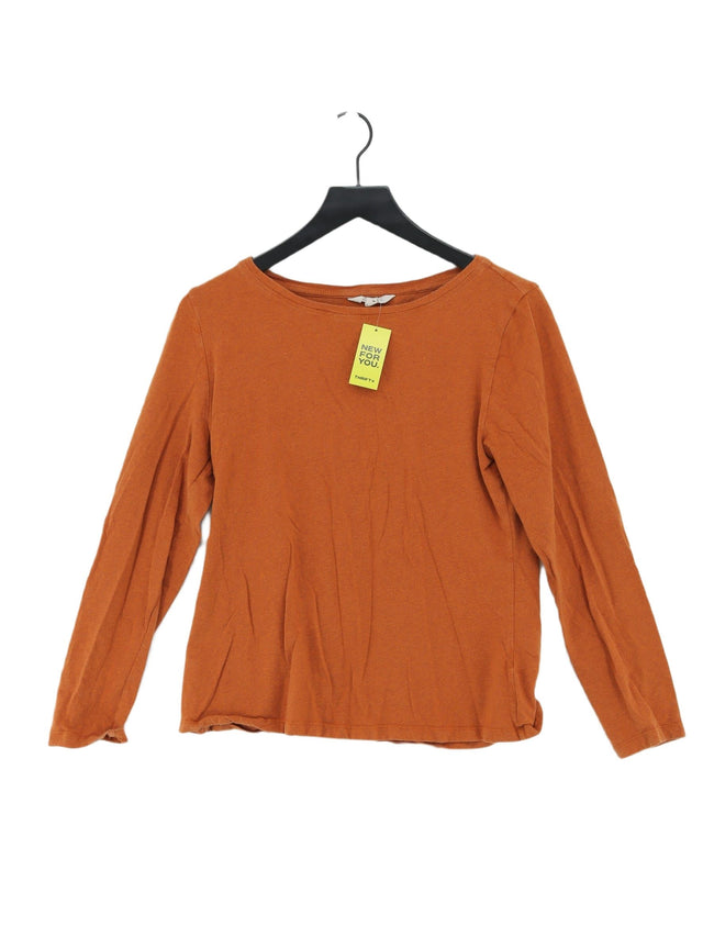 Seasalt Women's T-Shirt UK 16 Brown Cotton with Elastane