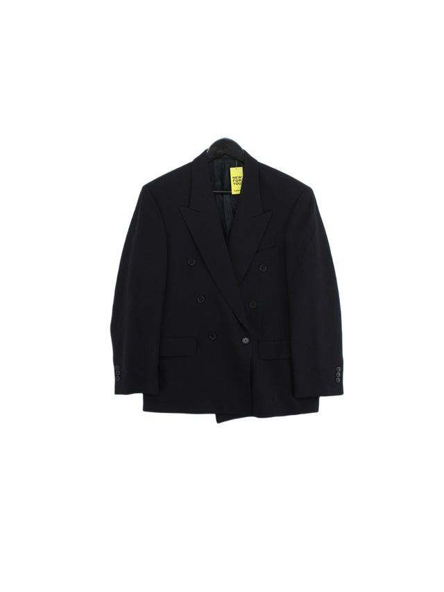 Fellini Men's Blazer Chest: 38 in Blue Wool with Viscose