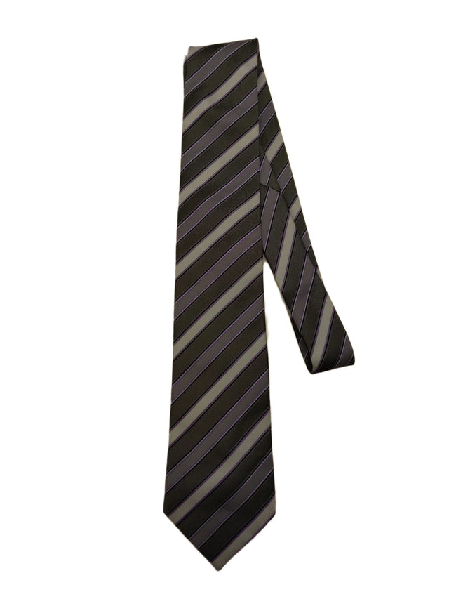 Ben Sherman Men's Tie Grey 100% Silk