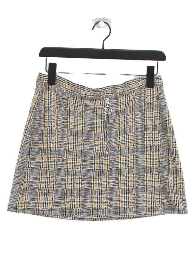 Topshop Women's Midi Skirt UK 12 Multi Viscose with Polyester