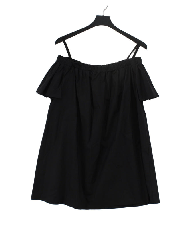 Tara Jarmon Women's Mini Dress UK 8 Black Cotton with Elastane